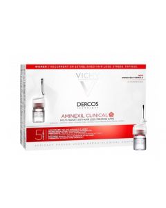 Vichy Dercos Technique Women Aminexil Clinical 5 Multi-Target Anti-Hair Loss Treating Care 21 x 6 ml