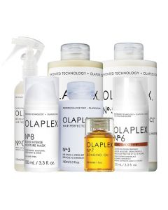Olaplex Kit Pre-Shampoo + Shampoo + Conditioner + Mask + Trattamento + Olio + Styling